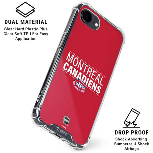 NHL Montreal Canadiens Lineup iPhone 16e Clear Case