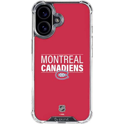 NHL Montreal Canadiens Lineup iPhone 17 Clear Case