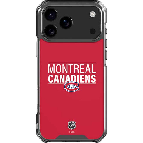 NHL Montreal Canadiens Lineup iPhone 18 Pro Max Clear Case