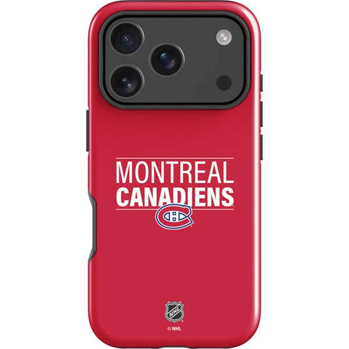 NHL Montreal Canadiens Lineup iPhone 18 Pro Max Impact Case