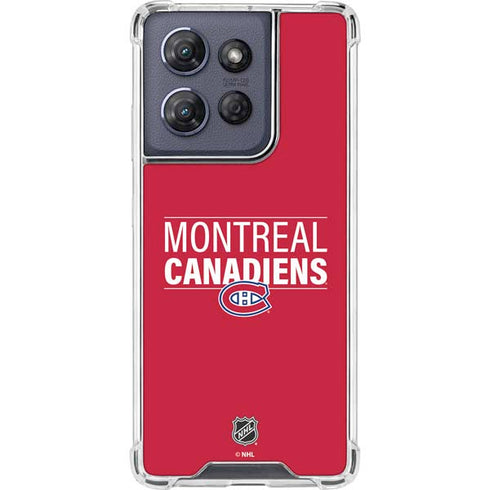 NHL Montreal Canadiens Lineup Moto G 5G (2025) Clear Case