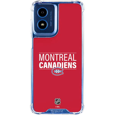 NHL Montreal Canadiens Lineup Moto G 5G (2024) Clear Case