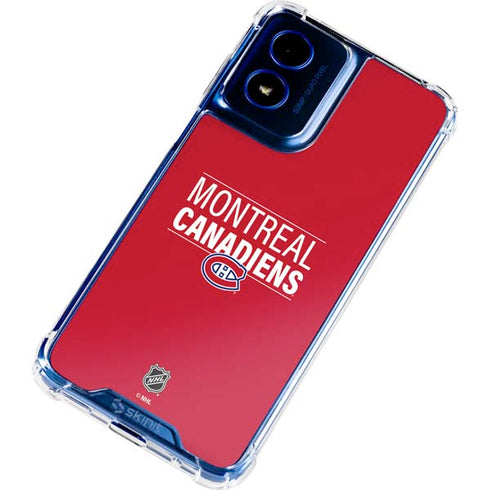 NHL Montreal Canadiens Lineup Moto G 5G (2024) Clear Case