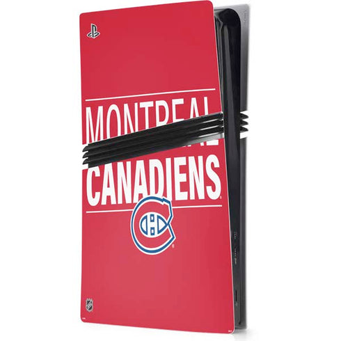 NHL Montreal Canadiens Lineup PS5 Pro Console Skin