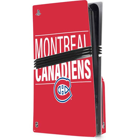 NHL Montreal Canadiens Lineup PS5 Pro Disk Console Skin