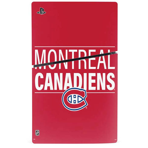 NHL Montreal Canadiens Lineup PS5 Slim Digital Edition Console Skin