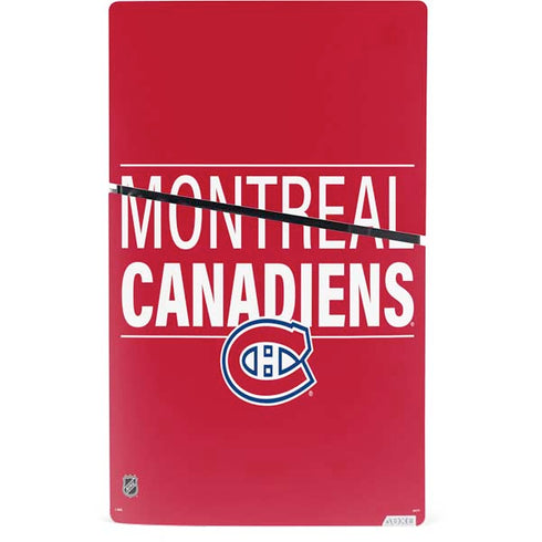 NHL Montreal Canadiens Lineup PS5 Slim Digital Edition Console Skin