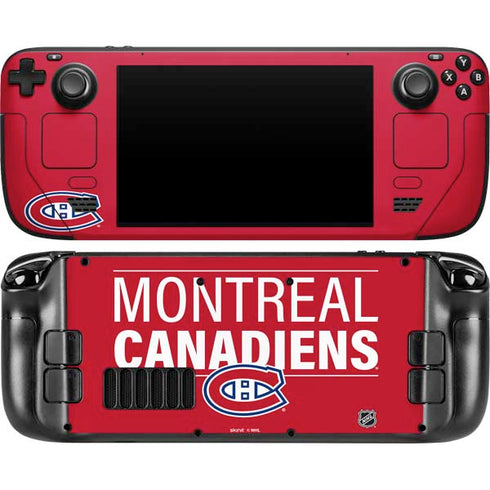 NHL Montreal Canadiens Lineup Steam Deck Handheld Gaming Computer OLED Skin