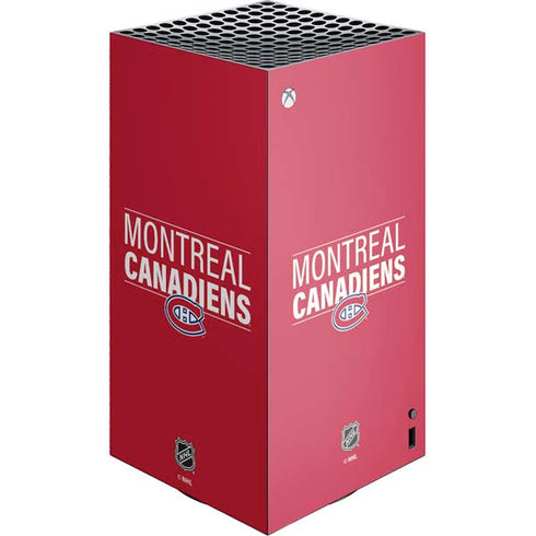 NHL Montreal Canadiens Lineup XBox Series X Digital Edition Console Skin
