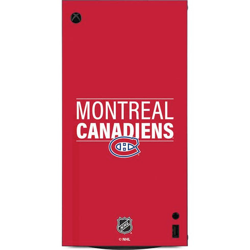 NHL Montreal Canadiens Lineup XBox Series X Digital Edition Console Skin