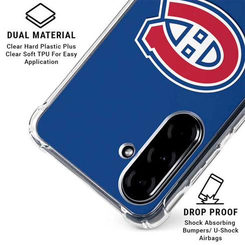 NHL Montreal Canadiens Solid Background Galaxy A36 5G Clear Case