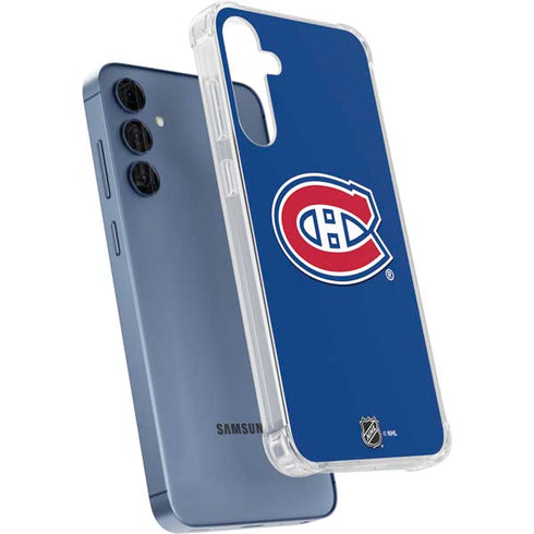 NHL Montreal Canadiens Solid Background Galaxy A55 5G Clear Case
