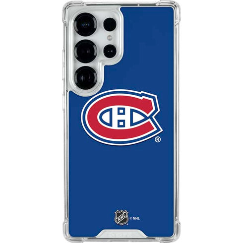 NHL Montreal Canadiens Solid Background Galaxy S25 Ultra Clear Case