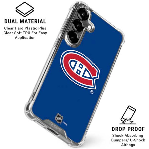 NHL Montreal Canadiens Solid Background Galaxy S26 Clear Case