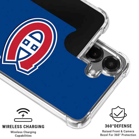 NHL Montreal Canadiens Solid Background Galaxy S26 Plus Clear Case