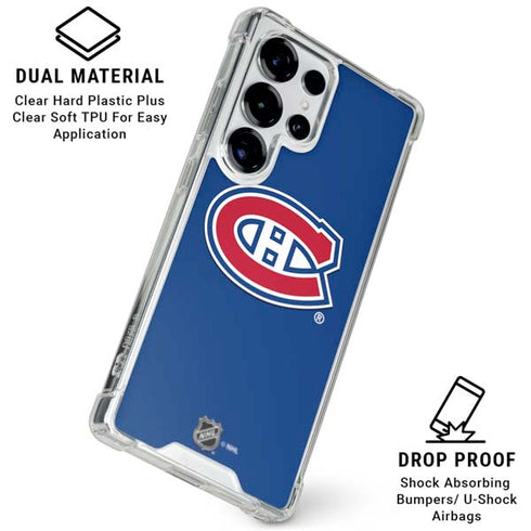 NHL Montreal Canadiens Solid Background Galaxy S26 Ultra Clear Case