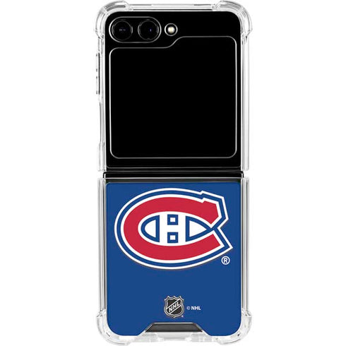 NHL Montreal Canadiens Solid Background Galaxy Z Flip6 Clear Case