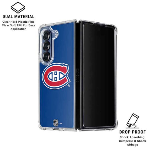 NHL Montreal Canadiens Solid Background Galaxy Z Fold6 Clear Case