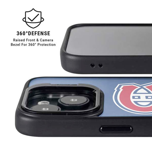 NHL Montreal Canadiens Solid Background iPhone 15 Kickstand Case