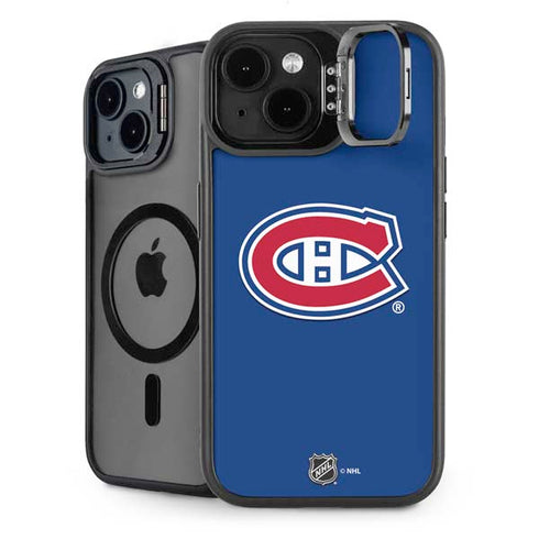 NHL Montreal Canadiens Solid Background iPhone 15 Plus Kickstand Case