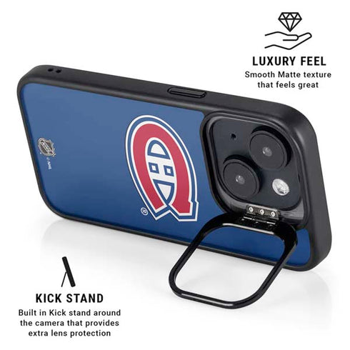 NHL Montreal Canadiens Solid Background iPhone 15 Plus Kickstand Case