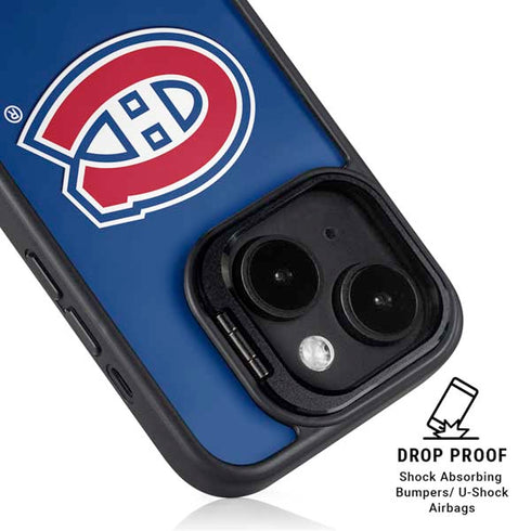 NHL Montreal Canadiens Solid Background iPhone 15 Plus Kickstand Case