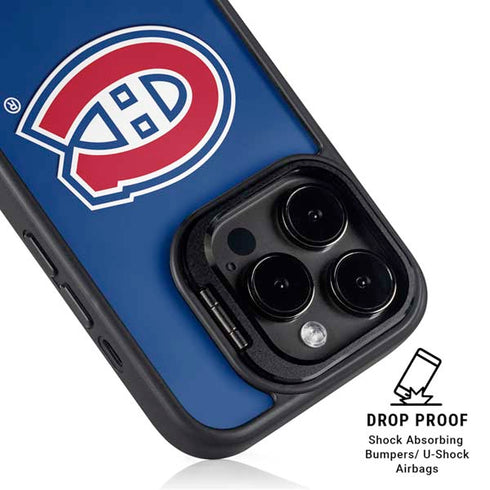 NHL Montreal Canadiens Solid Background iPhone 15 Pro Max Kickstand Case