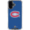 NHL Montreal Canadiens Solid Background iPhone 16 Clear Case
