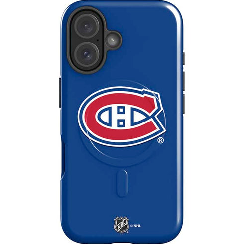 NHL Montreal Canadiens Solid Background iPhone 16 Plus Magsafe Impact Case