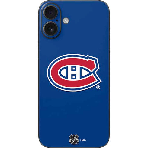NHL Montreal Canadiens Solid Background iPhone 16 Plus Skin