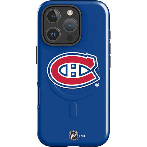 NHL Montreal Canadiens Solid Background iPhone 16 Pro Magsafe Impact Case