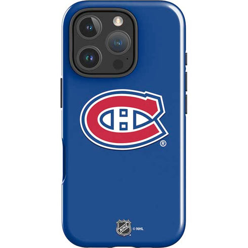 NHL Montreal Canadiens Solid Background iPhone 16 Pro Max Impact Case
