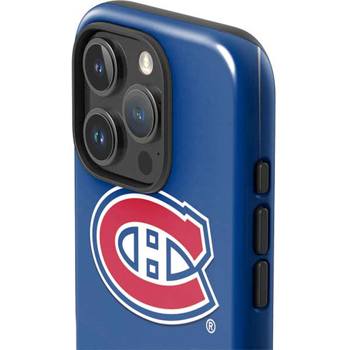 NHL Montreal Canadiens Solid Background iPhone 16 Pro Max Impact Case