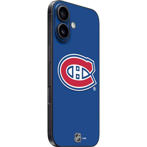 NHL Montreal Canadiens Solid Background iPhone 16 Skin