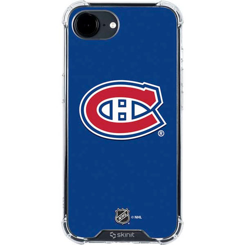 NHL Montreal Canadiens Solid Background iPhone 16e Clear Case