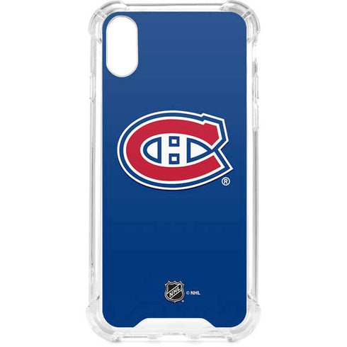 NHL Montreal Canadiens Solid Background iPhone XS Clear Case