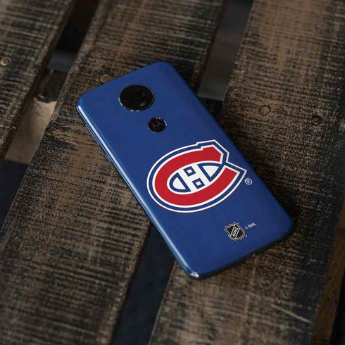 NHL Montreal Canadiens Solid Background Moto E5 Plus Skin