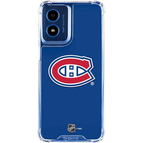 NHL Montreal Canadiens Solid Background Moto G 5G (2024) Clear Case