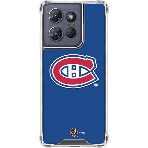 NHL Montreal Canadiens Solid Background Moto G Play 5G (2025) Clear Case