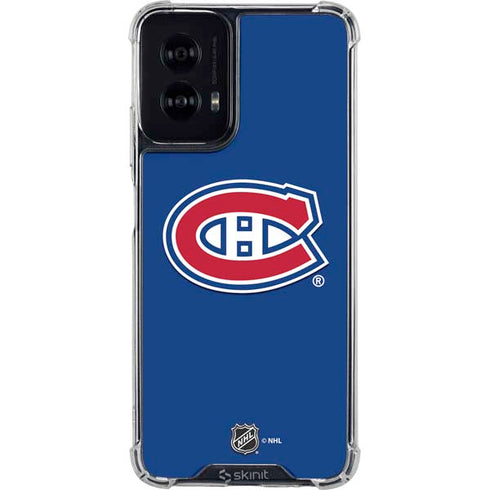 NHL Montreal Canadiens Solid Background Moto G Power 5G (2024) Clear Case