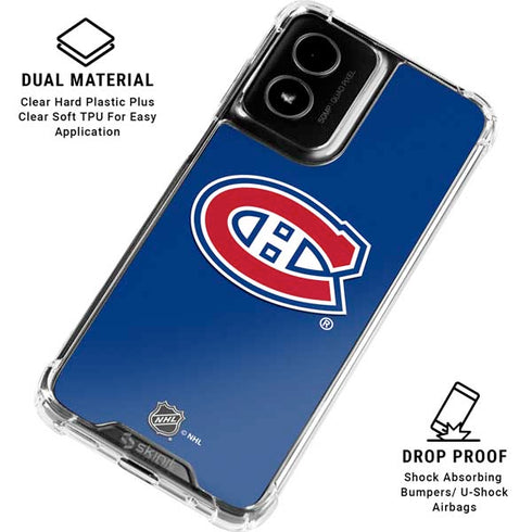 NHL Montreal Canadiens Solid Background Moto G Power 5G (2024) Clear Case