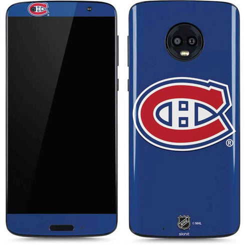 NHL Montreal Canadiens Solid Background Moto G6 Skin