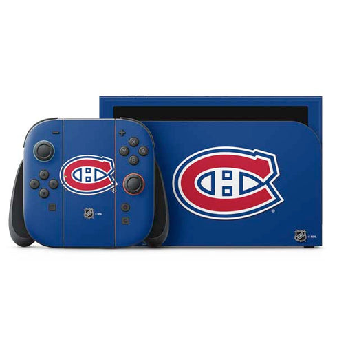 NHL Montreal Canadiens Solid Background Nintendo Skins