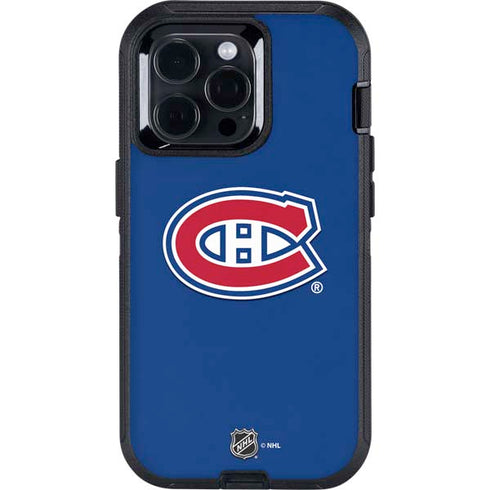 NHL Montreal Canadiens Solid Background Otterbox Defender iPhone Skin