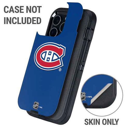NHL Montreal Canadiens Solid Background Otterbox Defender iPhone Skin