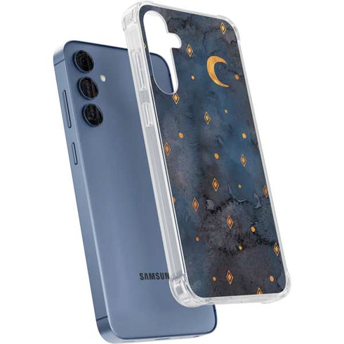 Moon and Stars Galaxy A55 5G Clear Case