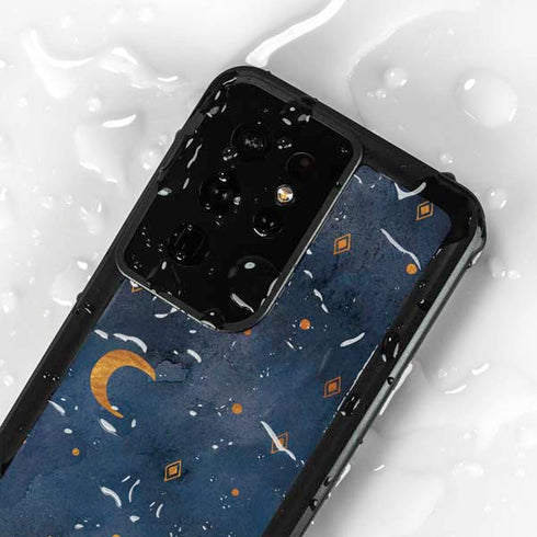 Moon and Stars Galaxy S24 Ultra Waterproof Case