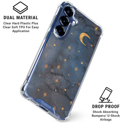 Moon and Stars Galaxy S25 Plus Clear Case