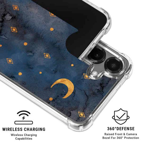 Moon and Stars Galaxy S26 Clear Case