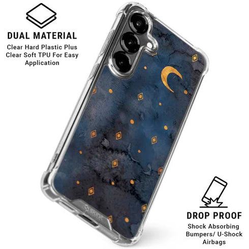 Moon and Stars Galaxy S26 Clear Case